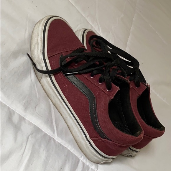 Vans Classic Maroon and Black Size 5 - Picture 3 of 3